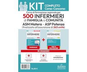 Concorso 500 infermieri di famiglia o comunità ASM Matera - ASP Potenza. Kit completo. Con Legislazione sanitaria regionale. Con software di simulazione per infinite esercitazioni. Con video-corso...