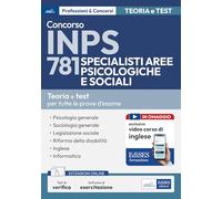 CONCORSO INPS 781 SPECIALISTI AREE PSICOLOGICHE E SOCIALI - AA.VV. - Edises