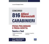 Concorso 816 allievi marescialli carabinieri. Prova preliminare e