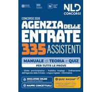 Concorso Agenzia delle Entrate ADE 335 Assistenti Manuale di teoria e quiz per tutte le prove