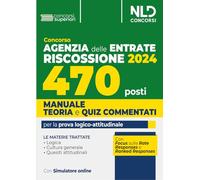 Concorso Agenzia delle Entrate Riscossione 2024. 470 posti. Manuale+test di verifica per la preparazione al concorso. Con software di simulazione