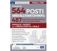 CONCORSO 564 POSTI AGENZIA DELLE DOGANE E DEI MONOPOLI - 487 FUNZIONARI AMMINIS