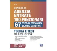 Concorso Agenzia Entrate 190 funzionari. 67 FG/CB-AU Contabilità, Bilancio...