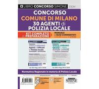 Concorso comune di Milano 30 agenti di polizia locale. Kit completo di preparazione