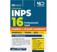 Concorso INPS 16 Avvocati Professionisti Legali (ampliato a 43 posti). Manuale t