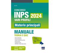 Concorso INPS 2024 vari profili. Materie principali. Manuale teor