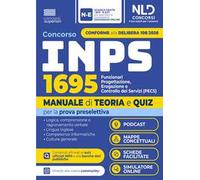 Concorso INPS 2026 1695 Funzionari Progettazione, erogazione e controllo dei servizi (PECS). Manuale di teoria e quiz per la prova preselettiva