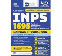 Concorso INPS 2026 1695 Funzionari Progettazione, erogazione e controllo dei servizi (PECS) Manuale di teoria e quiz per la prova preselettiva
