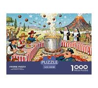 Concorso internazionale di mangiatori di spaghetti western, Puzzle in Legno Impermeabile Puzzles Da 1000 Pezzi Per Adulti Impossibili Giochi Educativi