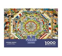 Concorso internazionale di sguardo fisso Puzzle in Legno Impermeabile Puzzles Da 1000 Pezzi Regali Per Adulti Divertenti Giochi Educativi