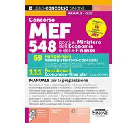 CONCORSO MEF 548. POSTI AL MINISTERO DELL'ECONOMIA E DELLE FINANZE - AA.VV. -