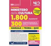 Concorso Ministero della Cultura 1800 posti. 300 assistenti tecnici per la tutel