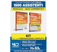 Concorso Ministero della Cultura 1800 posti. profilo 1.500 assistenti per la tutela, accoglienza e vigilanza per il patrimonio e i servizi culturali (Cod. 01). Kit manuale di teoria e quiz comment...
