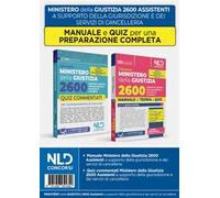 Concorso Ministero della Giustizia 2600 assistenti a supporto della giurisdizione dei servizi di cancelleria. Kit con manuale di teoria + quiz commentati per la prova scritta. Nuova ediz. Con sof...
