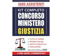 CONCORSO MINISTERO della GIUSTIZIA: Kit Completo con Teoria, Quiz Commentati, Simulazioni e Risorse Online.