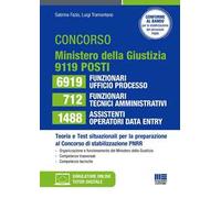 Concorso ministero della Giustizia per la stabilizzazione del PNRR: 6919 funzionari ufficio processo 712 funzionari tecnici-amministrativi 1488 assistenti operatori data entry. 9119 posti teoria ...