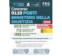 Concorso Ministero della Giustizia | Stabilizzazione PNRR 2026: 6919 Addetti UPP, 1488 Operatori Data Entry, 712 Tecnici Amministrazione | Manuale Completo con Teoria, Quiz e Simulazioni concorsuali