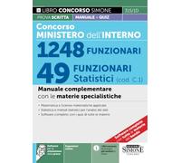 CONCORSO MINISTERO DELL'INTERNO - 49 FUNZIONARI STATISTICI (COD. C.1) - AA.VV.