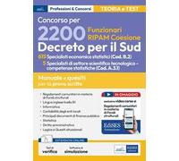 Concorso per 2200 Funzionari RIPAM coesione. 615 Specialisti economico statistici (Cod. B.2) 5 Specialisti di settore scientifico tecnologico-competenze statistiche (Cod. A.3.1). Manuale e quesit...