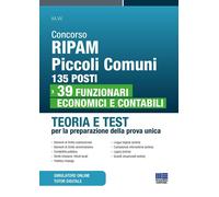 Concorso Ripam Piccoli Comuni 135 posti. 39 funzionari economici e contabi...