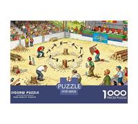 Concorso Taglio Legno Paese Basco Puzzle in Legno Impermeabile DIY Puzzles Da 1000 Pezzi Per Adulti Colorati Giochi Educativi