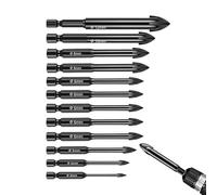 Concrete Drill Bit - Drill Bits | Lega Carbide Multi Purpose Tool Kit With High Density | Shockproof Hex Shank Drill Bit Set For Cement Ceramic Metal Glass Wall Wood Use