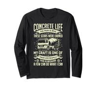 Concrete Life Funny Concrete Finisher Concrete Worker Dad Mens Maglia a Manica