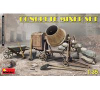 1:35 Miniart Concrete Mixer Set Kit MA35593 Modellino