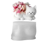 Concrete Mold - Silicone, 3.82x3.35x2.68in Pen Holder Mold 3D Cat Design | Reusable Flexible Casting Molds, DIY Craft Mould For Candle Making, Resin Art, Home Decor And Creative Gift Projects