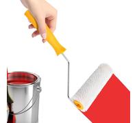 Concrete Spiky Roller 9in - Floor Leveling Air Bubble Removal Tool for Construction Use | Metal Handle Spike Roller with Cement Screed, Resin Paint Basement for Industrial Flooring