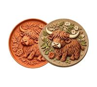 Concrete Stepping Stone Molds - DIY Paintable Cow Silicone Craft Supplies,