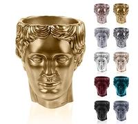 CONCRETTE Vaso da fiori in calcestruzzo Hermes | Ø 12 cm | Classic Gold | Vaso per piante in cemento | fatto a mano nell'Unione Europea