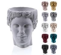 CONCRETTE Vaso da fiori in calcestruzzo Hermes | Ø 12 cm | No Color | Vaso per piante in cemento | fatto a mano nell'Unione Europea