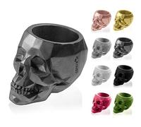 CONCRETTE, Vaso per fiori in cemento, vaso per piante in cemento, con teschio, in poliestere, Ø 5 cm/Ø 7,6 cm/Ø 11 cm/Ø 24 cm, 17 colori