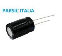 CONDENSATORE 10uF 50V ELETTROLITICO, RADIALE 105° 6x6mm 50V 10MF ( = 500 PEZZI)