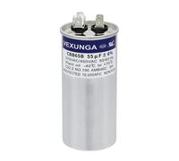 Condensatore 55uF 370/440/450VAC, rotondo, per condizionatori, motori, ventil...