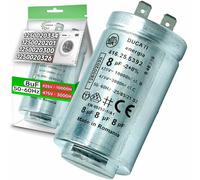 Condensatore 8uf per Asciugatrice con il Codice Originale 1250020334 1250020201 1250020300 1250020326 per Zanussi per Electrolux per Aeg - Garanzia di 5 Anni - ONIX TECH
