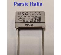 CONDENSATORE ANTIDISTURBO 0.047uF X2 275V 47nF MKT POLY BOX P=15mm ( = 25 PEZZI)