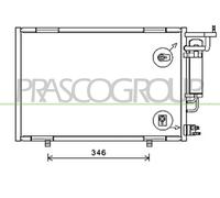 Condensatore Aria Condizionata Alluminio Con Essicatore per Ford VI B-Max 1.6 Ti