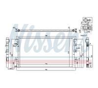 Condensatore Aria Condizionata Alluminio Nissens per Chrysler Voyager / Gran GS