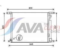 Condensatore aria condizionata AVA COOLING AVEO / KALOS Hatchback 1.2 2008-2011