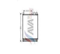 Condensatore aria condizionata AVA COOLING FTA5357D per LINEA 1.4 2007-