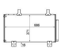 Condensatore Aria Condizionata Con Essicatore MAHLE per Honda Accord VIII ( Cu )