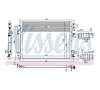 Condensatore Aria Condizionata Con Essicatore Nissens per Chrysler 300 C Touring