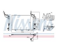 Condensatore Aria Condizionata Con Essicatore Nissens per Ford Fiesta (VI)