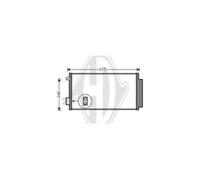 Condensatore Aria Condizionata Con Essicatore per Fiat 500L 199
