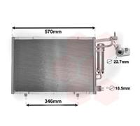 Condensatore Aria condizionata con Essicatore per Ford Fiesta VI B-Max JK