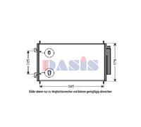 AKS DASIS Condensatore Climatizzatore Con Essiccatore Per Honda CR-V III RE