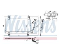 Condensatore radiatore climatizzazione R 134a 940725 NISSENS per MAZDA CX-3