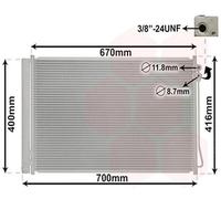 VAN WEZEL 30015710 Condensatore climatizzatore